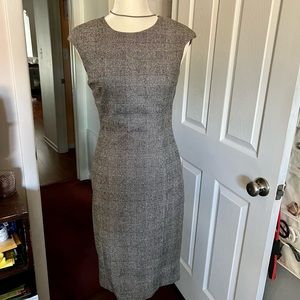 Zara Basic Midi length black n white plaid Dress 👗 Sz Small